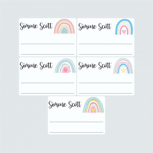 Large Book Labels – Over The Rainbow