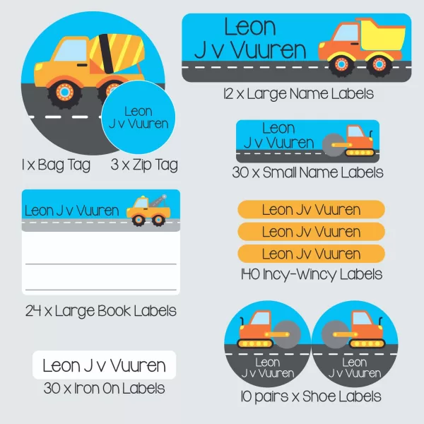 Super Duper Label Pack – Boys at Work