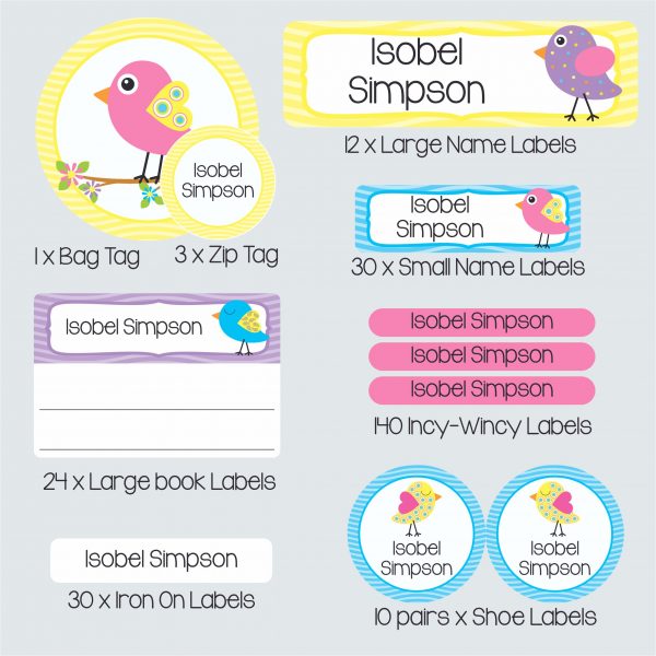 Super Duper Label Pack – Beautiful Birds