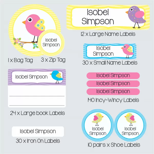 Super Duper Label Pack – Beautiful Birds