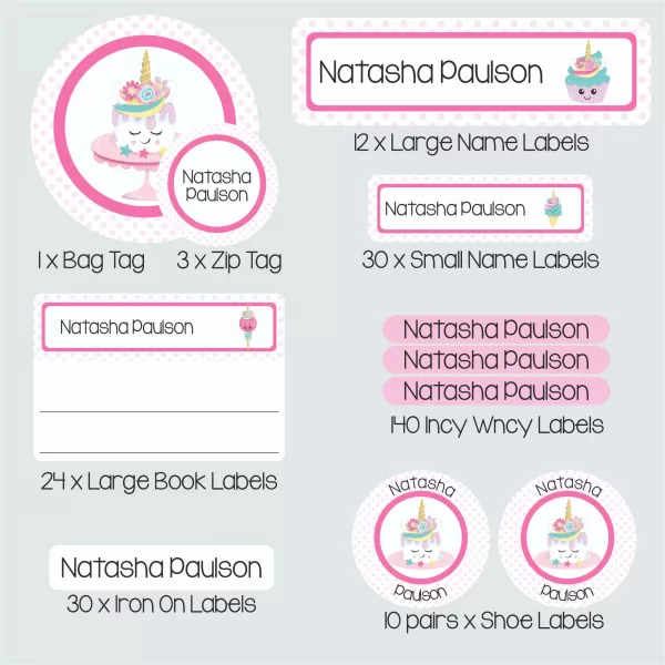 Super Duper Label Pack – Unicorn Treats