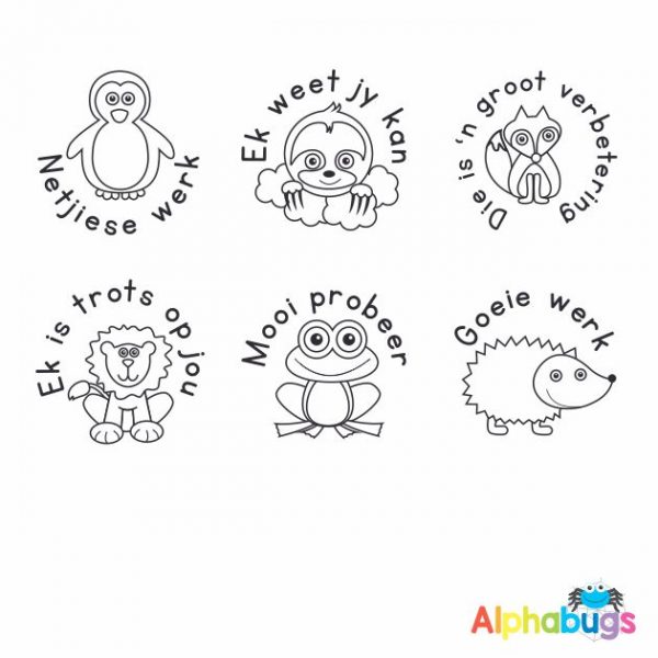 Stamp Set – Afrikaans stel 4  3cm