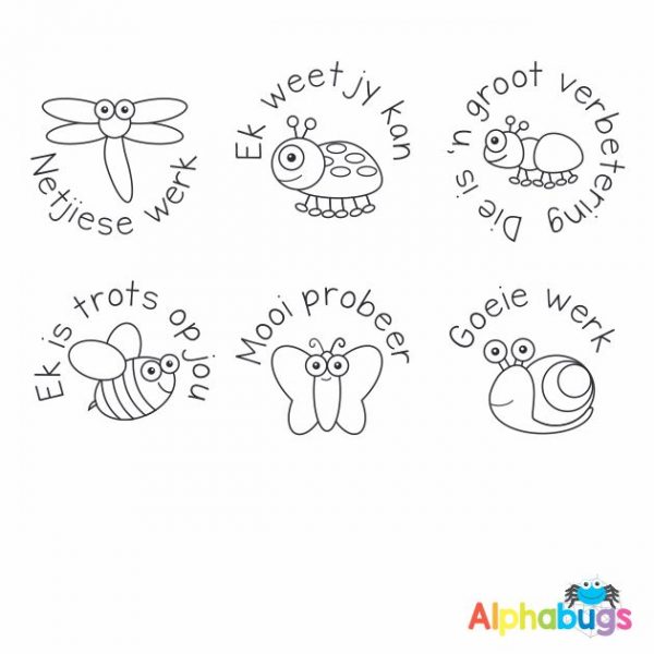 Stamp Set – Afrikaans stel 3  3cm