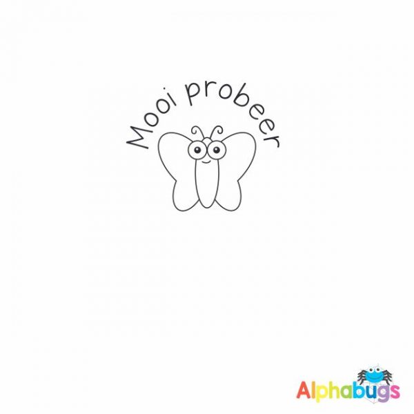 Mooi probeer 1 3cm Stamp