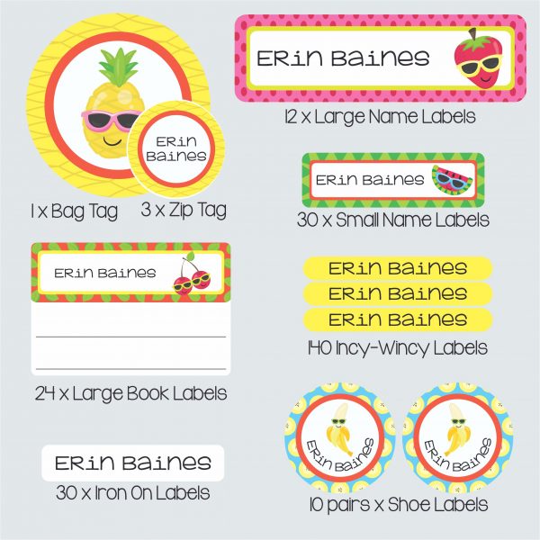 Super Duper Label Pack – Cutey Fruity