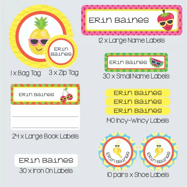 Super Duper Label Pack – Cutey Fruity
