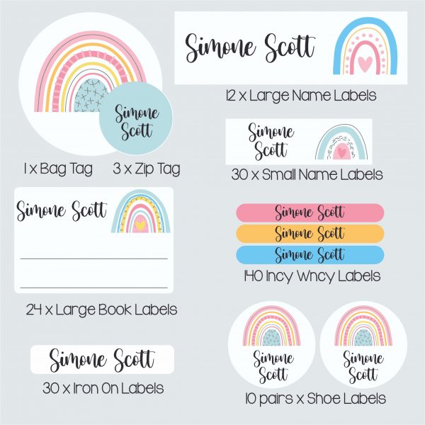 Super Duper Label Pack – Over The Rainbow