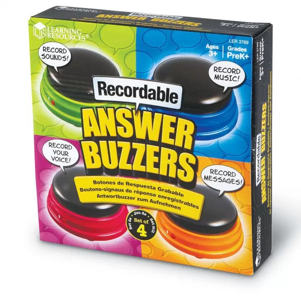 Learning Resources – Recordable Answer Buzzers (Set of 4)