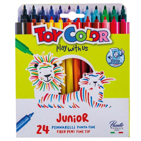 Toy Color – Fibre Pens – 24 Colours Retail Hanger Pack