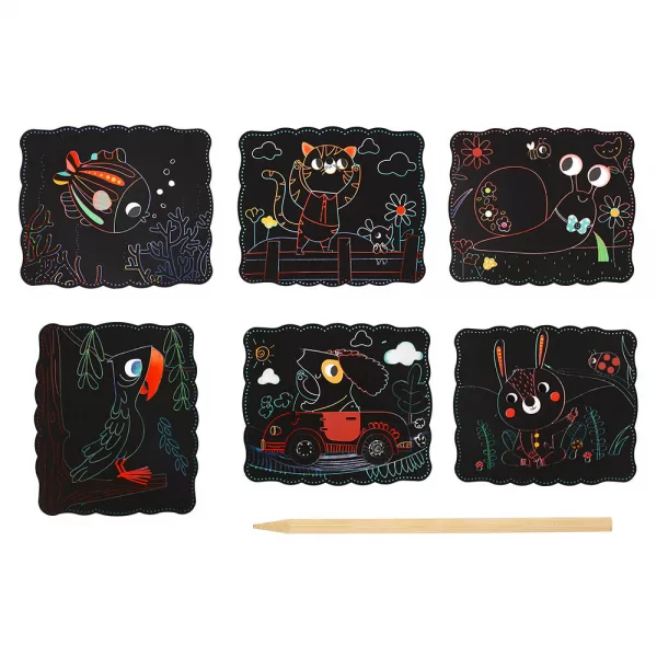TookyToy – Scratch Paper Art – Pet Set – 6pcs