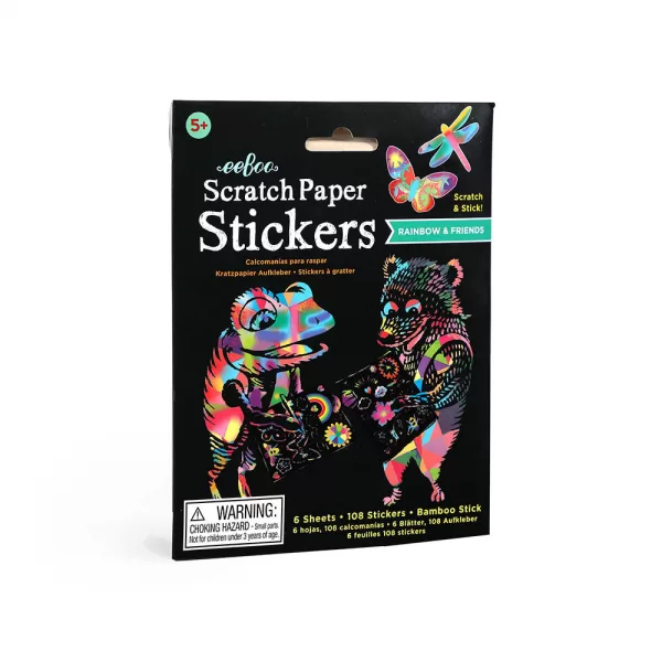 eeBoo – Rainbows and Friends Scratch Paper Stickers