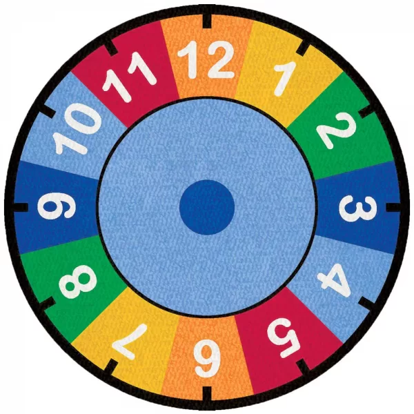 Learning Carpets – Clock – Round – 200 cm