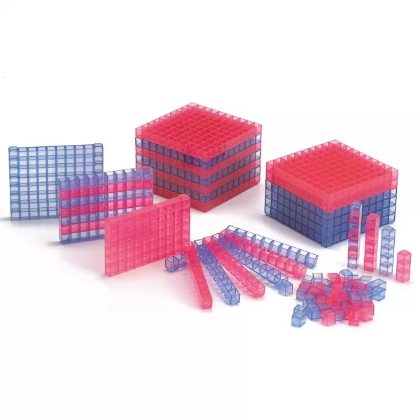 EDX Education – Base Ten – Plastic Connecting Set – Transparent – 145pcs
