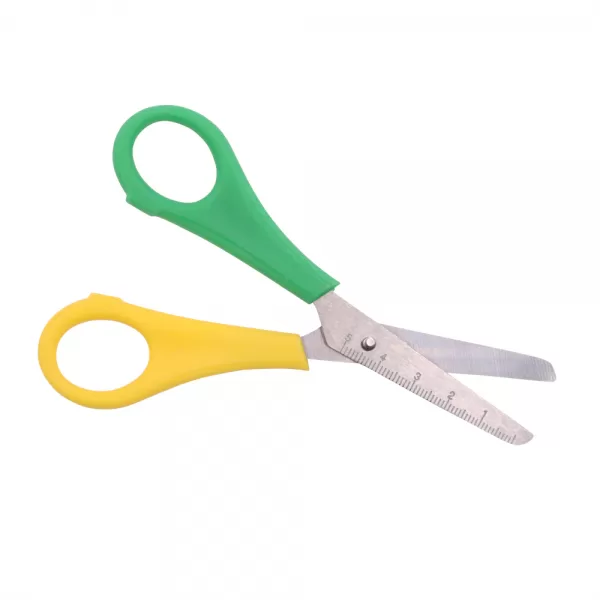 Anthony Peters – Scissors with Ruler on Blade – Yellow & Green – Left-handed 12.5cm – 12pcs