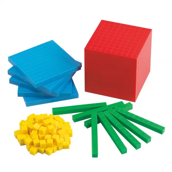 EDX Education – Base Ten – Plastic Connecting Set Of 4 Colours – 121pcs