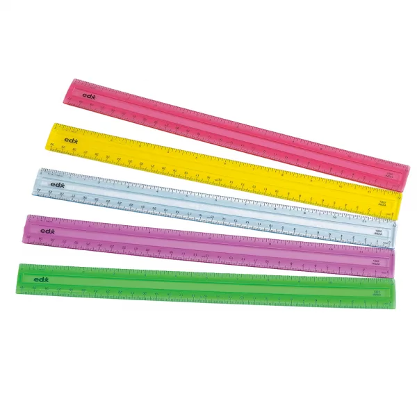 EDX Education – Ruler 30cm 5 Colours Set Of 10