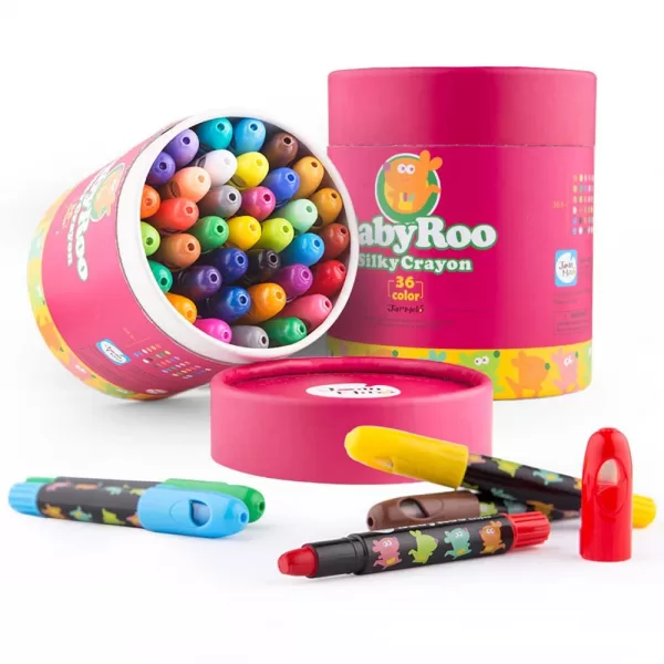 Jar Meló – Silky Crayon Washable Baby Roo – 36 Colours