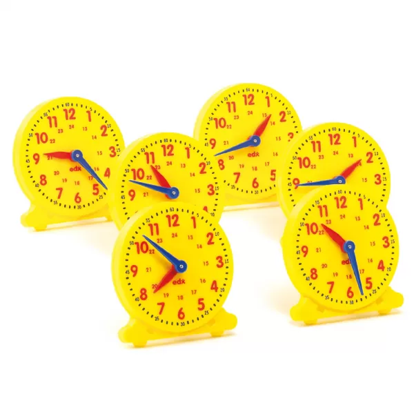 EDX Education – Clock – Geared – 24Hr Student – 10cm – 6pcs