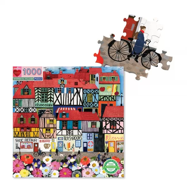 eeBoo – Whimsical Village 1000 Piece Puzzle