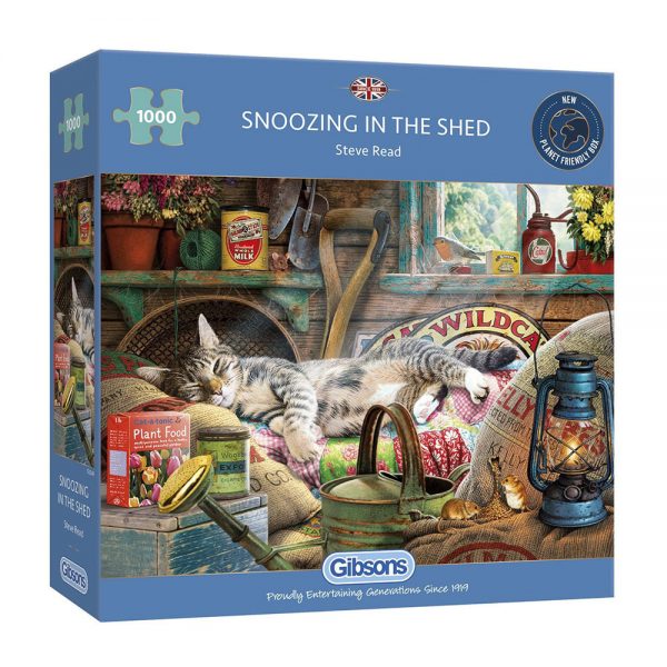 Gibsons – Snoozing in the Shed 1000 Piece Jigsaw Puzzle