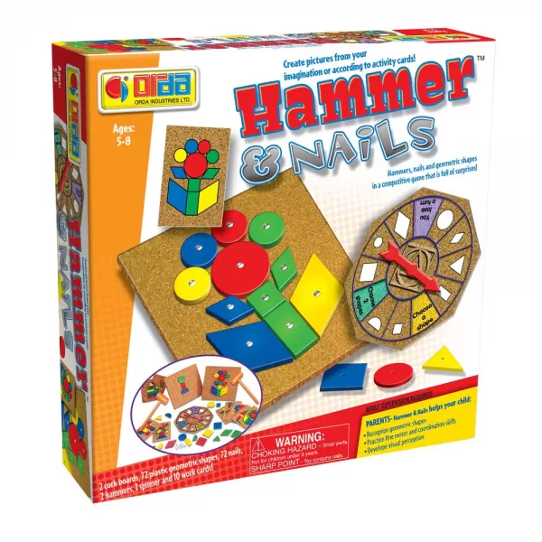 Small World Toys – Hammer & Nails – Fine Motor Game – 159pcs