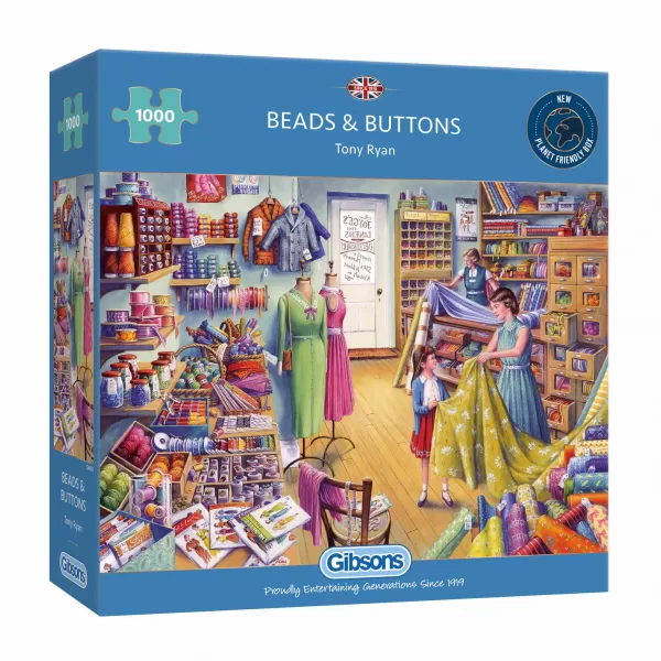 Gibsons – Beads & Buttons 1000 Piece Jigsaw Puzzle