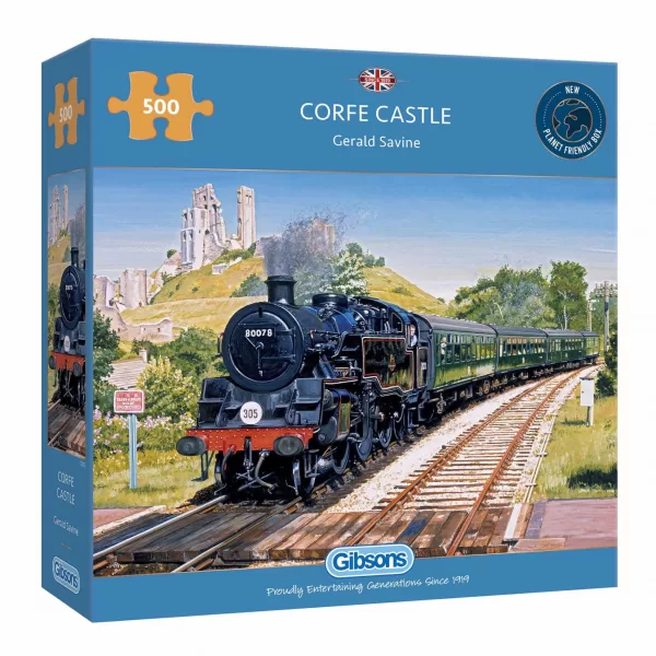 Gibsons – Corfe Castle Crossing 500 Piece Jigsaw Puzzle