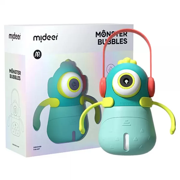 Mideer – Monster Bubbles: Interactive Bubble Machine with Lights and Music – Blue