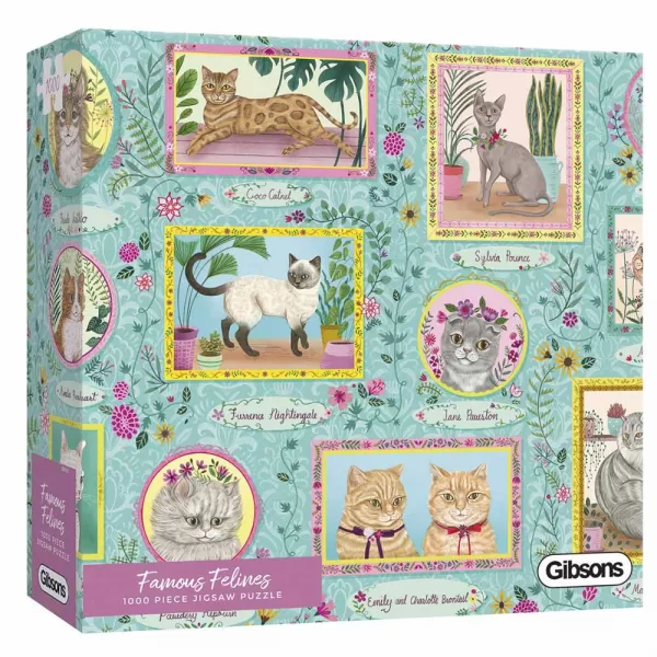 Gibsons – Famous Felines 1000 Pieces Jigsaw Puzzle