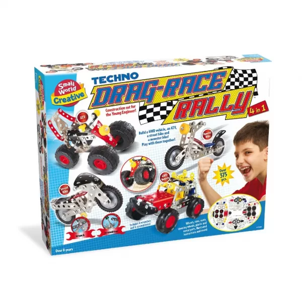 Small World Toys – 4-in-1 – Techno Drag-Race Rally