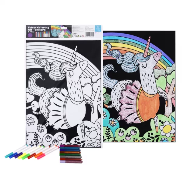 TookyToy – Velvet Colouring Kit – Unicorn
