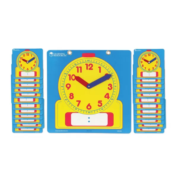 Learning Resources – Write & Wipe Clocks – Classroom Set of 25