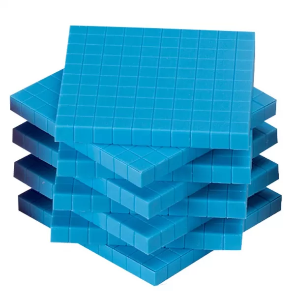 EDX Education – Base Ten – Plastic – Blue Flats – 10pcs Polybag
