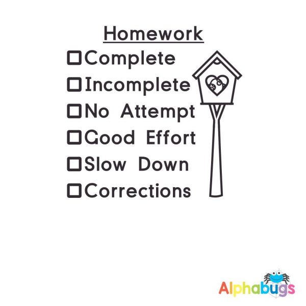 Homework Checklist (Wood)