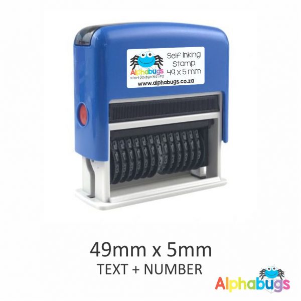 Self-Inking Number + Text 49mm x 5mm