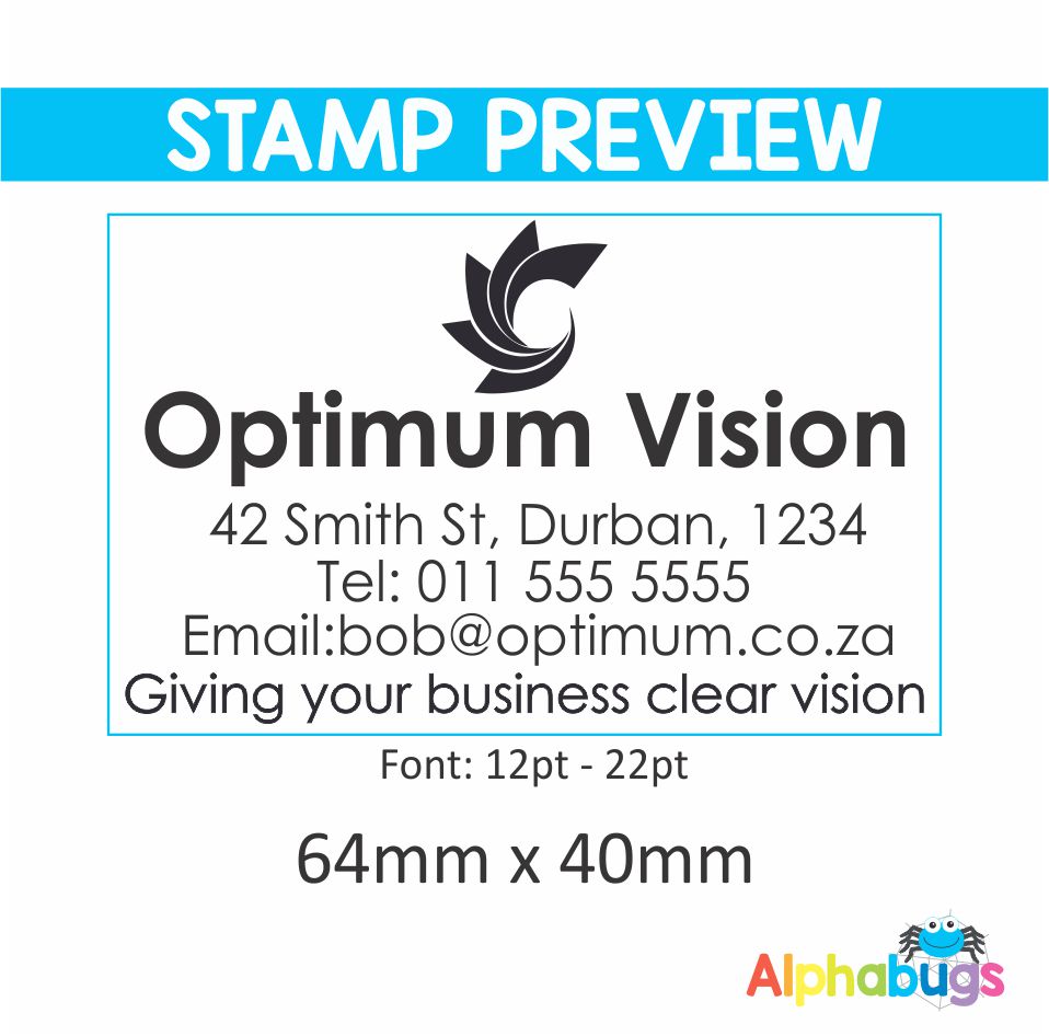 Self-Inking Stamp 64mm x 40mm