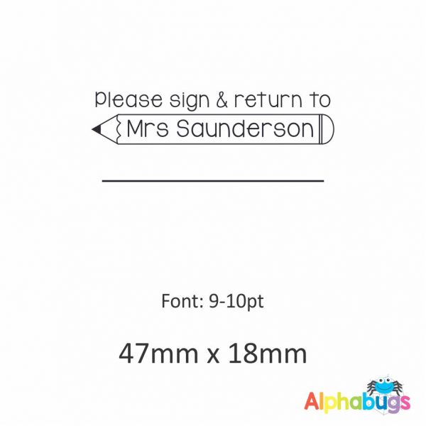 Personalised Stamp – Sign & Return 2 (Self-Inking)