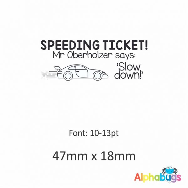Personalised Stamp – Speeding Ticket (Self-Inking)