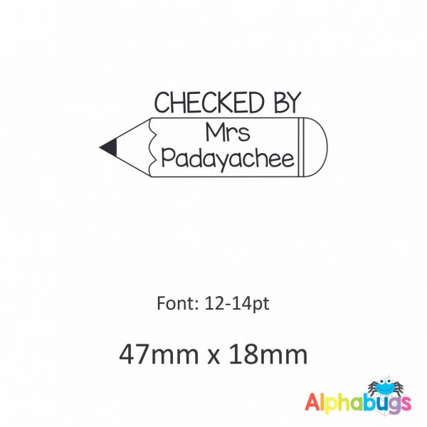Personalised Stamp – Checked By: 2 (Self-Inking)