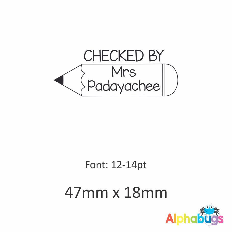 Personalised Stamp – Checked By: 2 (Self-Inking)