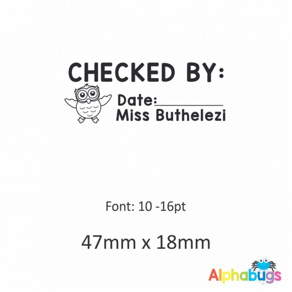 Personalised Stamp – Checked By: (Self-Inking)