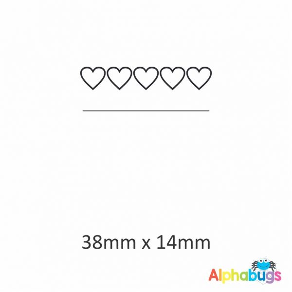 5-Heart Reflection Stamp (Self-Inking)