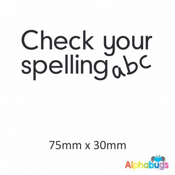 Check Your Spelling Wooden Stamp 75mm x 30mm