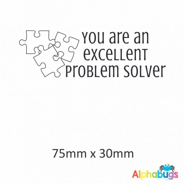 Excellent Problem Solver Wooden Stamp 75mm x 30mm